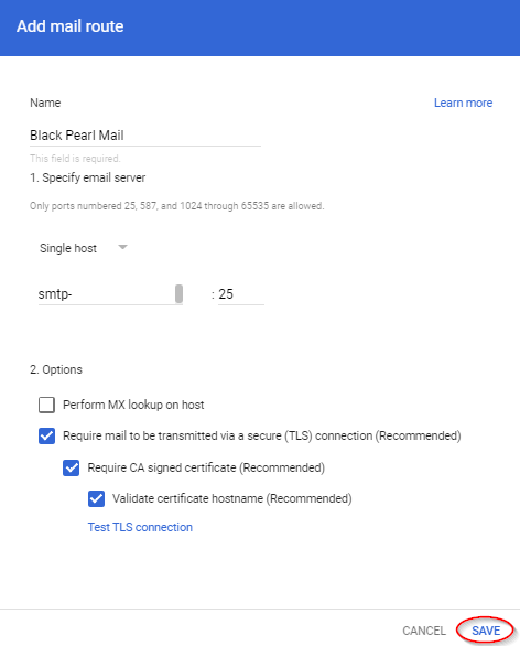 Configure Google Workspace with Black Pearl Mail - Using a Test Pilot Organizational Unit (OU)11