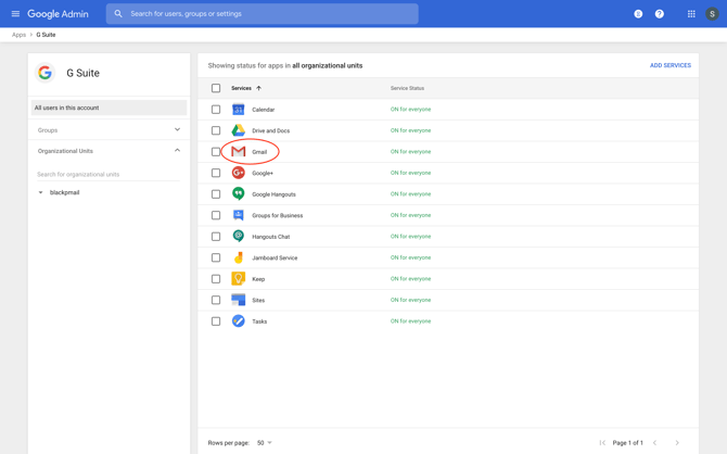 Configure Google Workspace with Black Pearl Mail - Using a Test Pilot Organizational Unit (OU)6