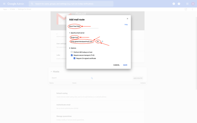 Configure Google Workspace with Black Pearl Mail - Using a Test Pilot Organizational Unit (OU)9