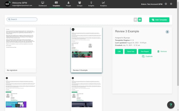 Open the template and either click duplicate or edit to change the main template