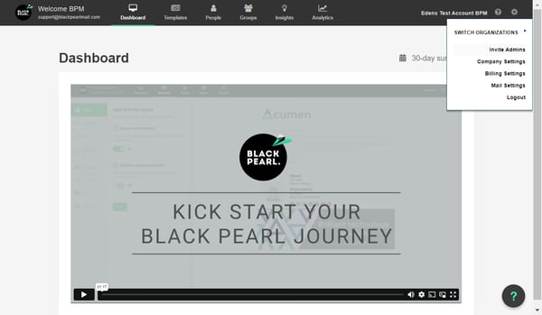 Click on Invite Admins